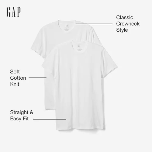 Vista 2 de GAP Paquete de 2 camisetas clásicas para hombre