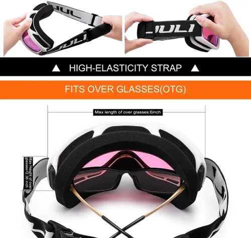Vista 5 de Juli - Gafas de esquí, snowboard y patinaje, para hombres y mujeres