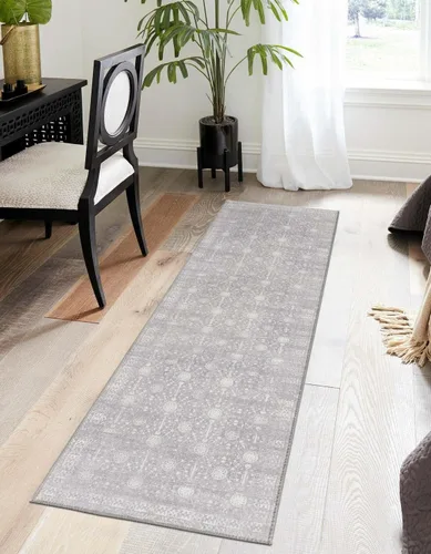 Vista 13 de Unique Loom Timeless Collection - Alfombra de área - Florencia (2' x 3' 1", rectangular, gris/marfil)