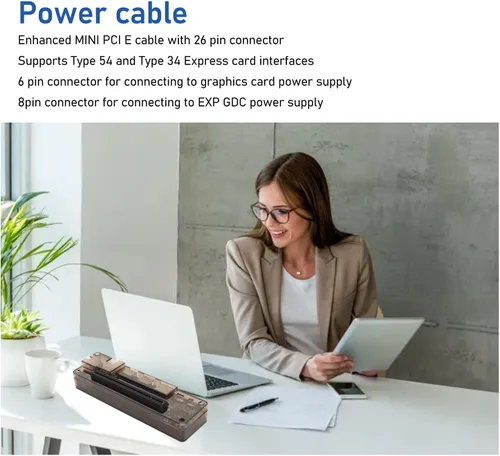 Vista 4 de GDC PCIe portátil externo independiente tarjeta de vídeo Dock soporte 6Pin externa discreta tarjeta gráfica base