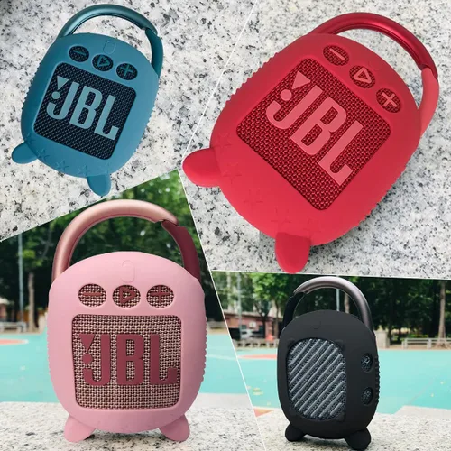 Vista 3 de JCHPINE Funda de silicona para JBL Clip 4, estuche protector para altavoz Bluetooth portátil JBL Clip 4, accesorios para altavoz Bluetooth portátil