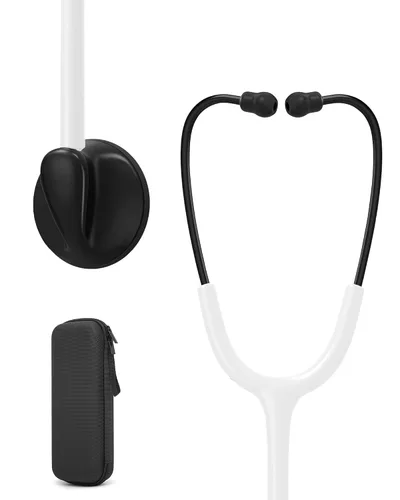 Vista 14 de Estetoscopio de una sola cabeza para médicos/enfermeras/estudiantes de escuela de enfermería, uso médico y doméstico con etiqueta de nombre de Tubo