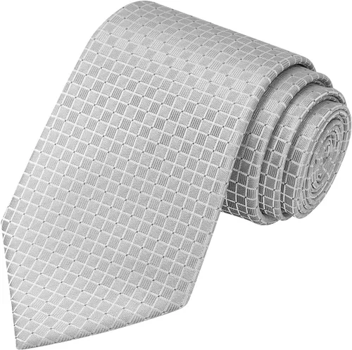 Vista 68 de KissTies Mens Checkered Tie Set Solid Color Festive Necktie + Pocket Square