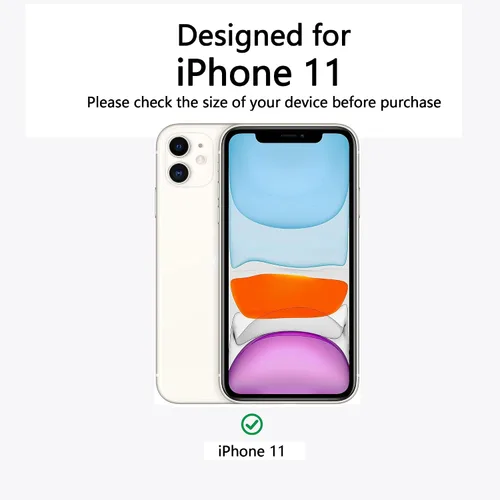 Vista 2 de Funda Translúcida Mate para iPhone 11, [Protección contra Caídas de Grado Militar de 10 Pies] Parachoques Protector Delgado Duradero Resistente a