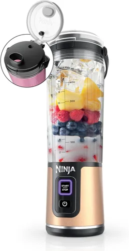 Vista 16 de Ninja Blast Batidora portátil, inalámbrica, recipiente de 18 onzas, menta