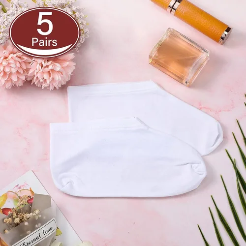 Vista 9 de Calcetines hidratantes para pies secos, 5 pares de calcetines de algodón