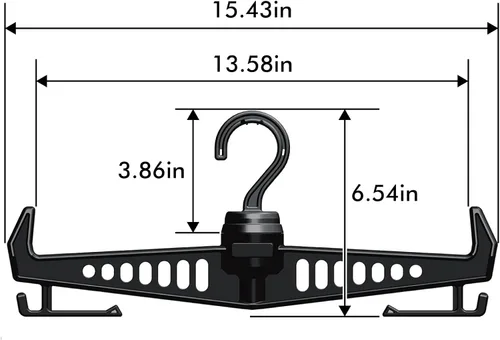 Vista 4 de Percha táctica para chaleco, perchas de plástico estándar multiusos 360 ° giratorio, para armadura corporal, policía, equipo militar, buceo