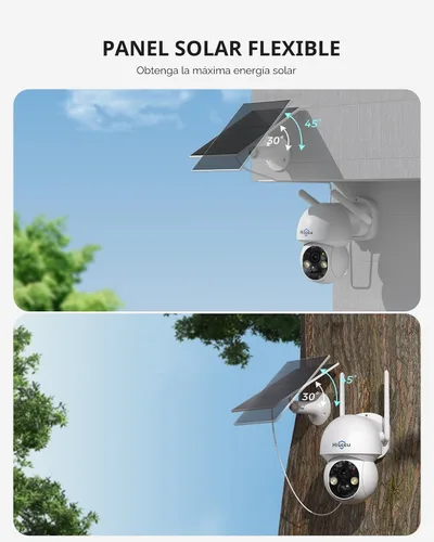 Vista 8 de Cámara solar Hiseeu,Cámaras de seguridad inalámbricas para el hogar de 4MP