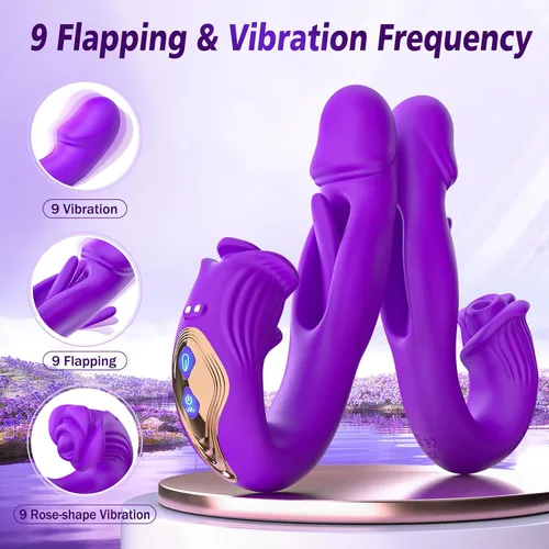 Vista 3 de Consoladores vibradores de conejo, juguetes sexuales para mujeres IMOTANI G Spot Vibrador masajeador de dedos con 9 vibraciones y aleteo