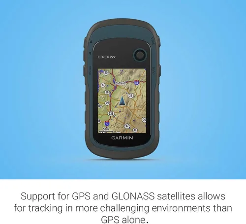 Vista 13 de Garmin 010-02256-00 eTrex 22x, navegador GPS de mano resistente, negro/azul marino