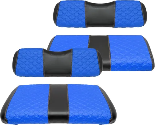 Vista 9 de Fundas de Asiento de Carrito de Golf Delanteras y Traseras Impermeables y Resistentes al Sol de Cuero Vinílico de Grado Marino Accesorios de Negro