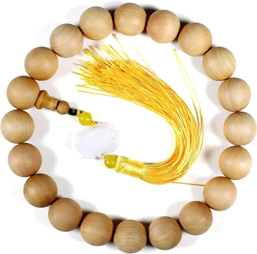 Vista 10 de Zen Dear Thuja Wooden Bracelet Necklace Prayer Beads Mala Wristband