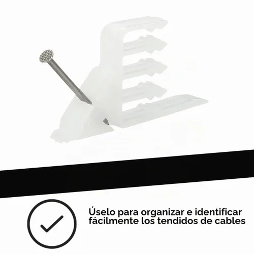 Vista 4 de 3M 80611237092 Apilador SI-1, enruta varios números de cables de manera organizada, blanco