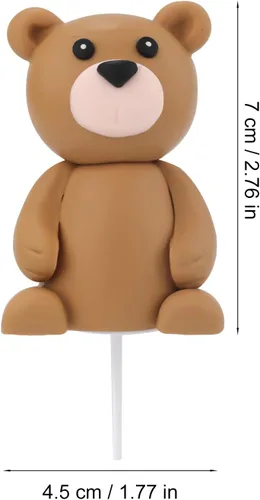 Vista 2 de Decoración para tartas de oso de peluche, 2.8 x 1.8 pulgadas/2.8x1.8 in, oso de peluche, decoración de pasteles para baby shower, aniversario