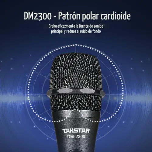 Vista 4 de TAKSTAR Micrófono vocal dinámico cardioide, micrófono de mano de escenario