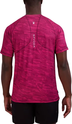 Vista 4 de Spyder Men's Standard Quick Dry UPF Rashguard Lightweight Short Sleeve Digital Camo Hybrid Swim Shirt