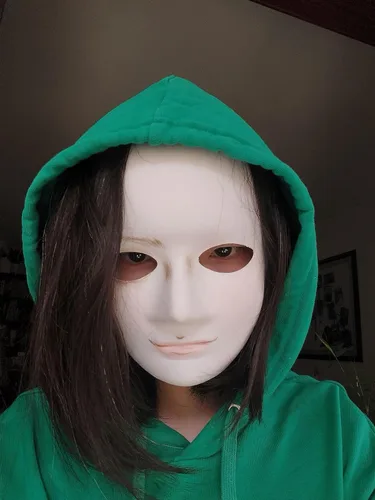 Vista 5 de 4 máscaras de papel blanco para bricolaje, máscara de mascarada pintable, disfraz de cosplay, Halloween, Mardi Gras, fiesta, máscaras de cara