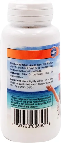 Vista 3 de Cleartract Cápsulas de fórmula D-manosa, 500 mg, 60