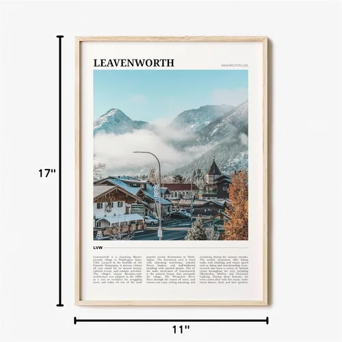 Vista 5 de Póster de viaje Leavenworth, arte de pared de Leavenworth, impresión de póster de Leavenworth, foto de Leavenworth, decoración de Leavenworth