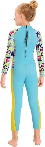 Vista 5 de Traje de neopreno de cuerpo completo para niños y niñas, traje de baño térmico de 0.098 pulgadas para niños pequeños, jóvenes, adolescentes, manga
