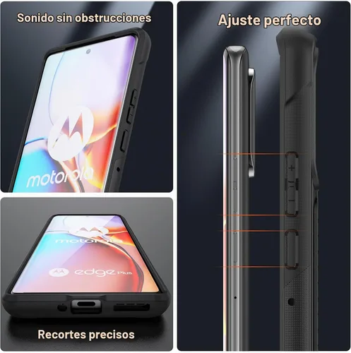 Vista 5 de Jeylly Funda para Motorola Edge Plus 2023 con protector de pantalla HD