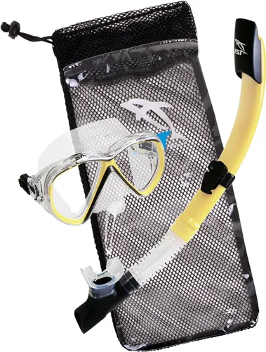 Vista 13 de IST - Equipo de buceo de superficie: máscara, tubo de buceo semi seco, bolsa de viaje de malla. Tallas de adulto y niños