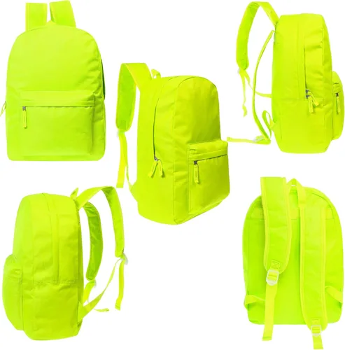Vista 5 de Moda West Mochilas a granel de 17 pulgadas con kits de suministros escolares - bolígrafos, lápices, lápices de colores - Caja de 12 unidades al por