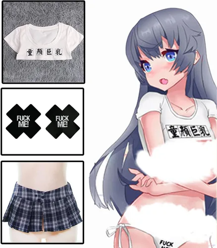 Vista 6 de YOMORIO Lencería japonesa sexy, ropa interior traviesa, disfraces de anime y cosplay (blanco 2)