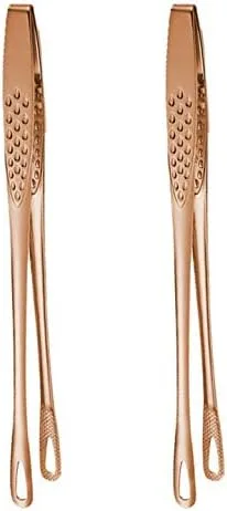 Vista 8 de Gold - Pinzas para servir alimentos, cocina, barbacoa, parrilla, freír, acero inoxidable, 2
