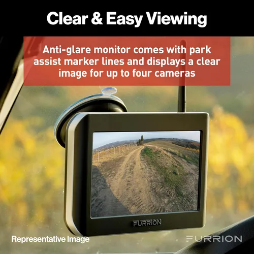 Vista 3 de Furrion Vision S - Sistema de cámara inalámbrica de respaldo para RV con monitor de 4.3 pulgadas, 1 aleta de tiburón trasera