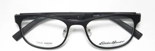 Vista 2 de Eddie Bauer 32001 - Gafas ovaladas de borde completo para hombre (51-18-140, negro)