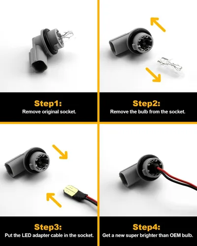 Vista 8 de Luces LED laterales compatibles con Jeep Wrangler TJ 1997-2006, luz intermitente ámbar ahumada, paquete de 2