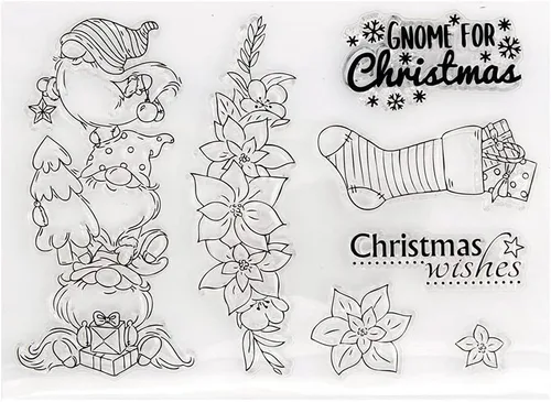 Vista 9 de Tis Season Sello de Goma Transparente con Sentimientos, Dichos y Frases de Feliz Navidad para Álbumes de Recortes/Fotos Decorativas y Elaboración