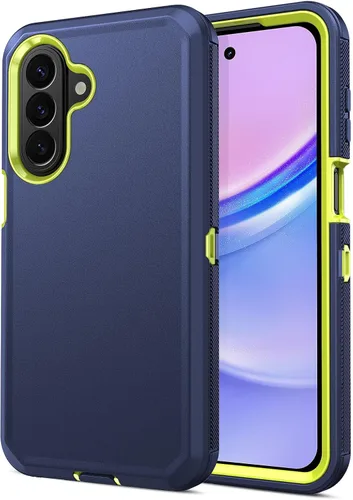 Vista 19 de Jiunai - Carcasa para Samsung Galaxy A12, resistente de doble capa, a prueba de golpes, color negro