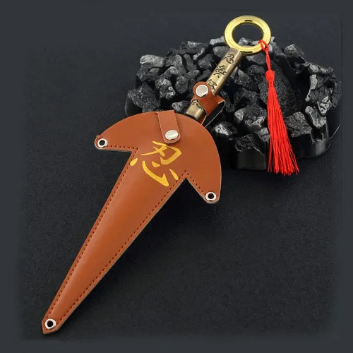Vista 3 de QIDUDZ Namikaze Minato Kunai Yondaime, modelo de arma de 11.81 pulgadas, figura de acción de juguete de espada de metal ninja para regalo de niños