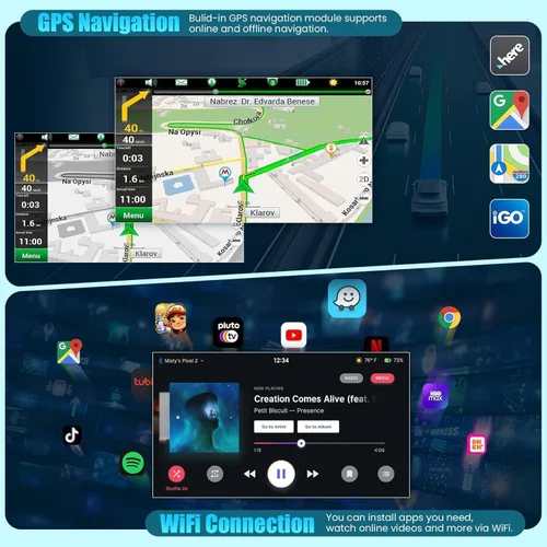 Vista 5 de Car Radio for Ford F150 2015-2020 Support Wireless Apple Carplay Android Auto GPS Navigation Android 15 8" Touch Screen FM Bluetooth Head Unit