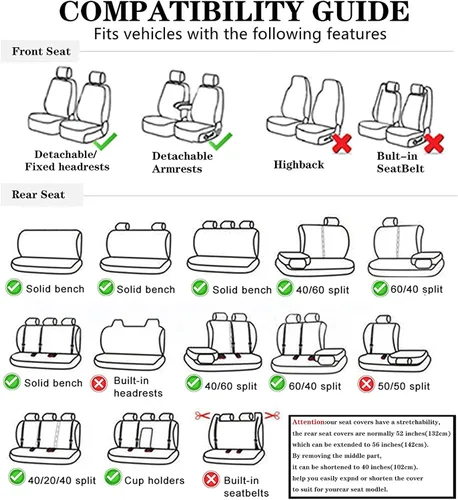 Vista 5 de Aoyade Fundas de asiento de coche para BMW Serie 1, 2, 3, 4, 5, 6, 7, para todo tipo de clima, suaves, transpirables, impermeables, juego completo