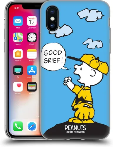 Vista 169 de Head Case Designs Funda de gel suave con licencia oficial de Peanuts Autumn Charlie Brown compatible con Apple iPhone 7 Plus/iPhone 8 Plus