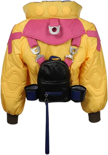 Vista 3 de Taeyue Chaqueta Killjoy para mujer disfraz de Halloween y cosplay con bolsa
