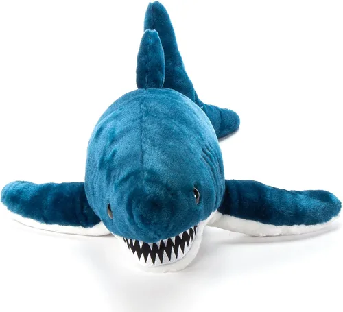 Vista 2 de The Petting Zoo Mako - Peluche de tiburón, regalos para niños, animales salvajes del océano Onez, juguete de peluche de tiburón de 32 pulgadas