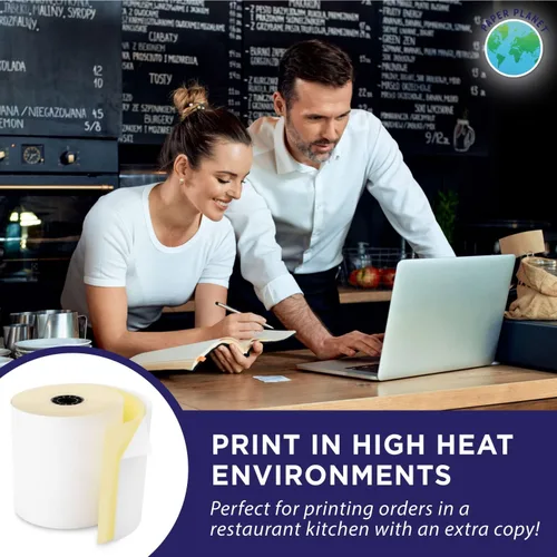 Vista 5 de Paper Planet - Papel de impresora de cocina para impresora de recibos de cocina Clover Star SP700) por Paper Planet Papel autocopiativo de 2 capas