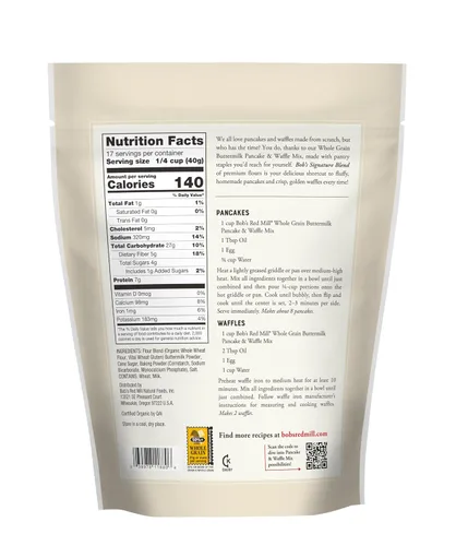 Vista 2 de Bob's Red Mill Mezcla de suero de leche integral para panqueques y waffles, 24 onzas