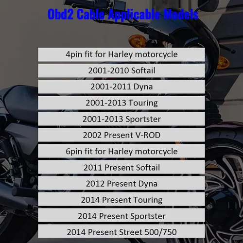 Vista 6 de 4pin 6pin motocicleta OBD2 diagnóstico adaptador cable 4pin 6pin 2 en 1 apto para Harley Davidson Harley Motor Cable J1850 Protocol Diagnostic