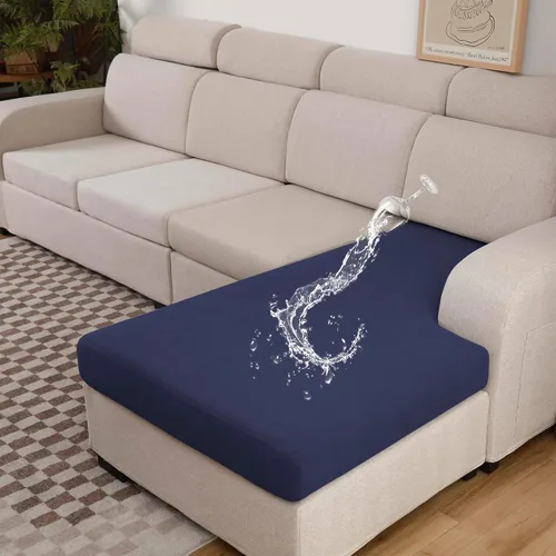Vista 27 de Fundas de cojín impermeables para sofá, fundas de asiento de sofá, fundas de cojín individuales elásticas para sofá seccional, fundas protectoras