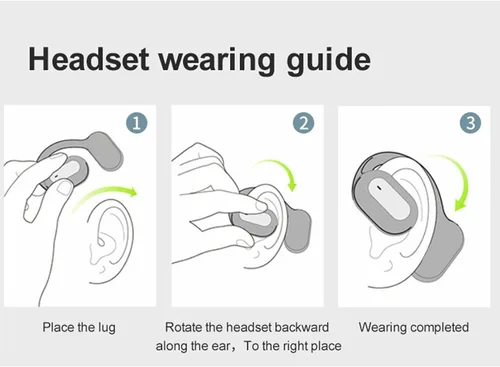 Vista 4 de Auriculares de oído abierto, auricular Bluetooth inalámbrico para un sonido potente, 16 horas de reproducción Bluetooth 5.2 auricular inalámbrico