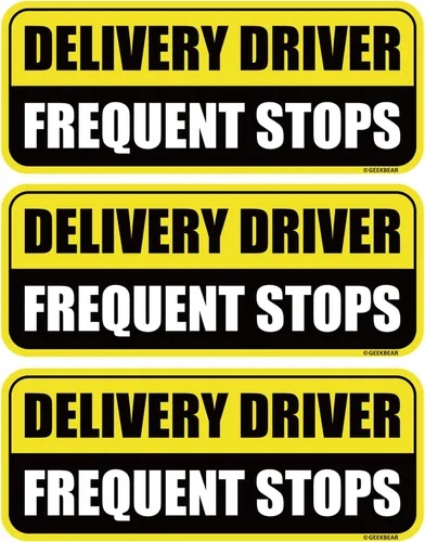 Vista 8 de GEEKBEAR Delivery Driver Frequent Stops - Imán para automóvil, colorido, reflectante, resistente a la intemperie, rectangular, 8.7 x 3.5 pulgadas