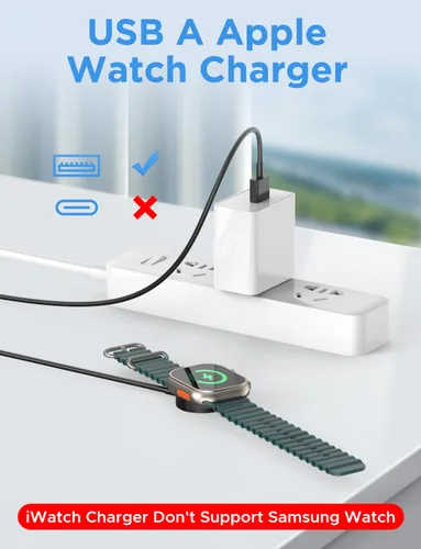 Vista 4 de Nuevo Actualizado para Cargador de Reloj USB Cargador Magnético iWatch Cargador Portátil de Carga Rápida Compatible con Watch Ultra2 Ultra/Serie