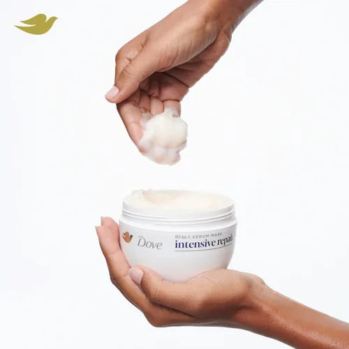 Vista 9 de Dove Mascarilla de suero 10 en 1 para cabello dañado, 9.2 fl oz