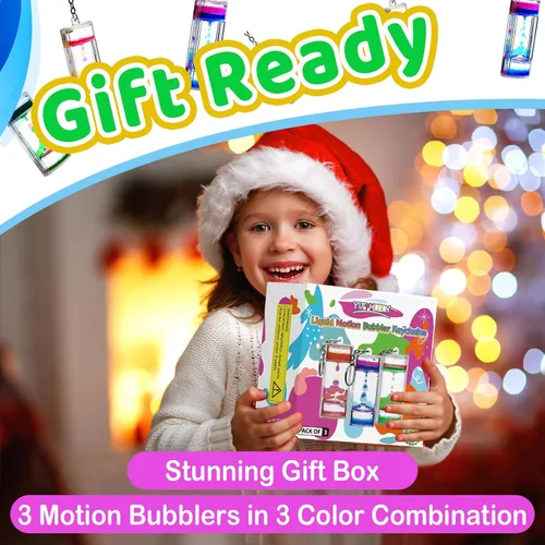 Vista 7 de Liquid Motion Bubbler - Juguetes sensoriales fascinantes - Llaveros antiestrés para regalos y recuerdos de fiesta