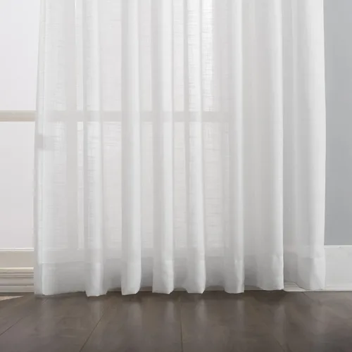 Vista 5 de Cortinas traslúcidas blancas de 96 pulgadas de largo, paneles de cortinas plisadas dobles para ventana, 72 pulgadas de ancho x 96 pulgadas de largo